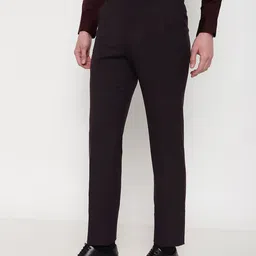 SUBTRACT Men Wrinkle Free Slim Fit Mid Rise Formal Trouser image 2