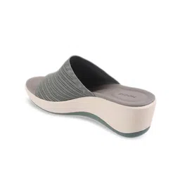 Mochi Textured Wedges Heeled Mules image 4