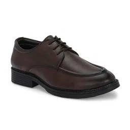 HERE&NOW Men Textured Round Toe Formal Derbys image 4