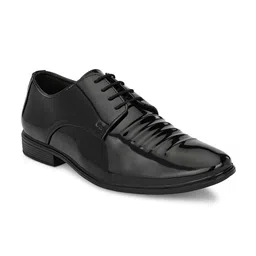 INVICTUS Men Black Solid Faux Leather Formal Shoes image 5