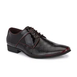 INVICTUS Men Red Textured Formal Derbys image 5