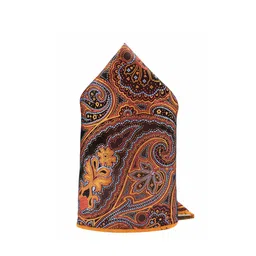 The Tie Hub Men Orange & Yellow Printed Pocket Squares image 2