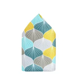 Tossido Men Sea Green & Yellow Printed Pocket Square image 4