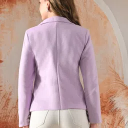 elegance by jangid Women’s Fleece Winter Blazer Coat, Solid Coat For Women image 2