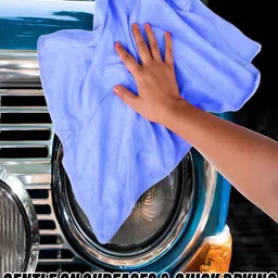 Kuber Industries Blue 3 Pieces 400 GSM Reversible Car Towels image 5