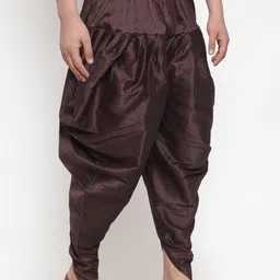 Kaifoo Men Brown Solid Dhoti Pants image 3