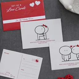 eCraftIndia Red & White 2 Pcs Valentine Gift Set image 2