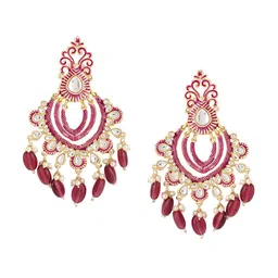 Yellow Chimes Gold-Plated Contemporary Chandbalis Earrings image 4
