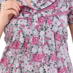 Soulemo Floral Printed Pure Cotton Maxi Nightdress image 2