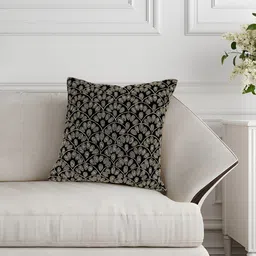 PURINA'S Black & Gold-Toned Ethnic Motifs Square Cushion Cover image 3