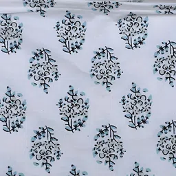 Texstylers Grey & White 2 Pieces Floral Printed Reversible Cotton Square Cushion Covers image 2