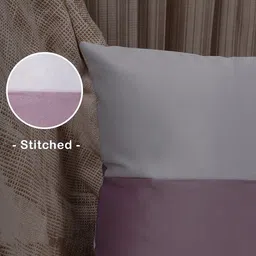 HOMEMONDE Lavender & White Set of 5 Colourblocked Square Cushion Covers image 2