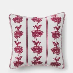 Fabindia Red & White Abstract Square Cushion Covers image 2