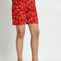 BAESD Girls Pack Of 3 Floral Printed Pure Cotton Shorts image 2