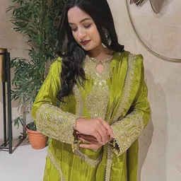 piludi house Embroidered Kurta, Salwar & Dupatta Set image 3