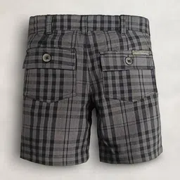Cherry Crumble Boys Grey Checked Shorts image 2