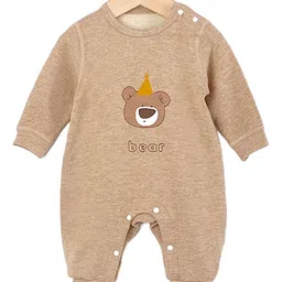 StyleCast Infant Boys Khaki Graphic Printed Cotton Rompers image 4