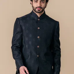 Tasva Self-Design Silk Bandhagala Blazers image 4