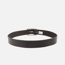 SPYKAR Men Black Leather Belt image 2