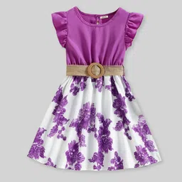 INCLUD Girls Floral Print Fit & Flare Dress image 4