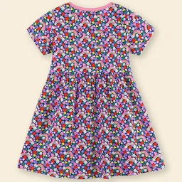 INCLUD Floral Printed Round Neck Short Sleeves Fit & Flare Dress image 2