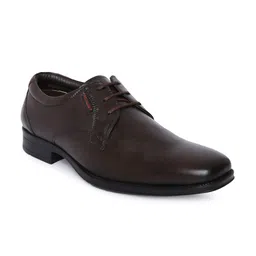 Red Chief Brown Solid Formal Derbys image 4