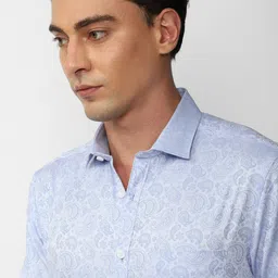 Peter England Elite Ethnic Printed Spread Collar Formal Shirt image 2