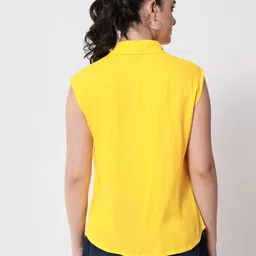 funday fashion Women Regular Fit Solid Casual Shirt image 3