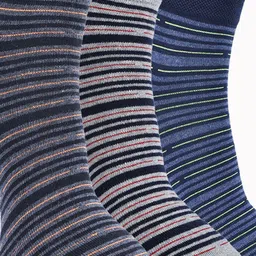 Force NXT Men Pack Of 3 Striped Ankle-Length Socks image 2