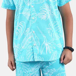 KiddoPanti Boys Printed Shirt with Shorts image 2