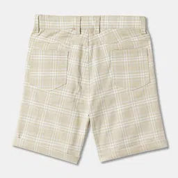 R&B Boys Checked Mid-Rise Cotton Shorts image 2