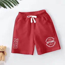 CODEZ Boys Pack Of 3 Typography Printed Mid-Rise Outdoor Casual Regular Shorts image 4