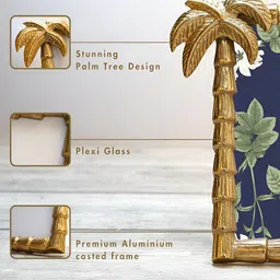 BEHOMA Gold-Toned 1 Pieces Metal Table Photo Frames image 4