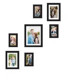Art Street Set Of 7 Black Solid Individual Photo Frames image 2