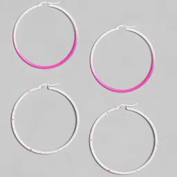 just peachy justpeachy Set Of 2 Circular Hoop Earrings image 4