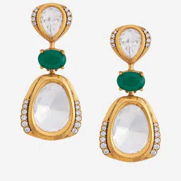 Kushal's Fashion Jewellery Geometric Drop Earrings image 2