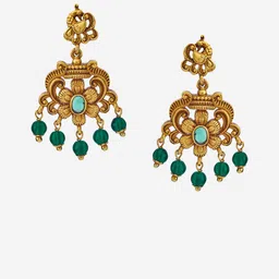 Kushal's Fashion Jewellery Geometric Drop Earrings image 2