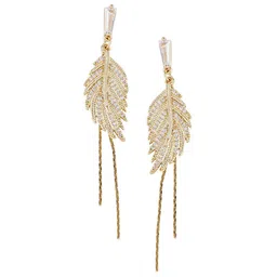 Shining Diva Fashion Gold-Plated Contemporary Drop Earrings image 5