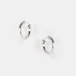 SHAYA 925 Silver Circular Hoop Earrings image 2