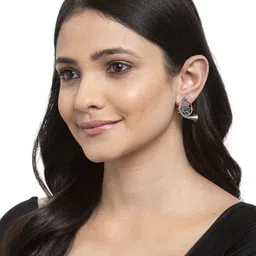 PANASH Silver-Plated Quirky Drop Earrings image 4