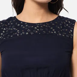 BAESD Sequinned Detailed A-Line Dress image 5