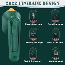 kedari Lightweight Dry and Wet Wrinkles Removing Machine for Home Office 1000 W Steam Iron image 3