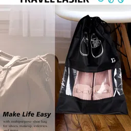 Kuber Industries 12 Pcs Non-Woven Shoe Cover Bags with Transparent Window image 2