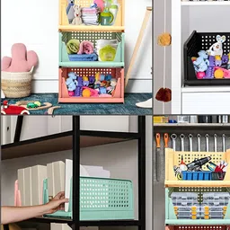 Kuber Industries Black  4-Tiers Regular Desk Organiser Organisers image 2