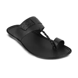 Metro Men Textured Leather Comfort Sandals image 4