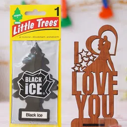 eCraftIndia Brown & Black2 Pieces Valentine's Showpiece & Air Freshener image 5