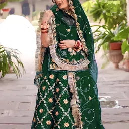 unnatifashioner Embroidered Semi Stitched Rajasthani Poshak-picture-21