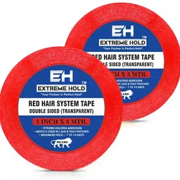 extreme hold 5mtr RED Wigs tape/ Double Sided used as Patch & Toupee-for Men & Women Hair Accessory Set-picture-12