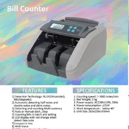 SWAGGERS Cash/Money/Note Counting Machine with MG, UV, IR Fake Note Detection and LCD Display Updated for All New and Old Currency-10,20,50,100,200,500,2000 Note Counting Machine image 5