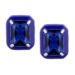 GIVA 925 Sterling Silver Rhodium-Plated Contemporary Studs Earrings image 3